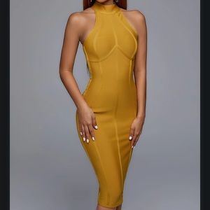 Bella Barney Bodycon dress- color- ginger- size- medium.